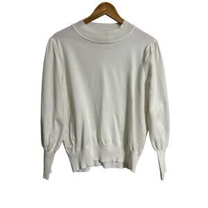 beige Wilson Top Ivory Puffed Shoulders XL